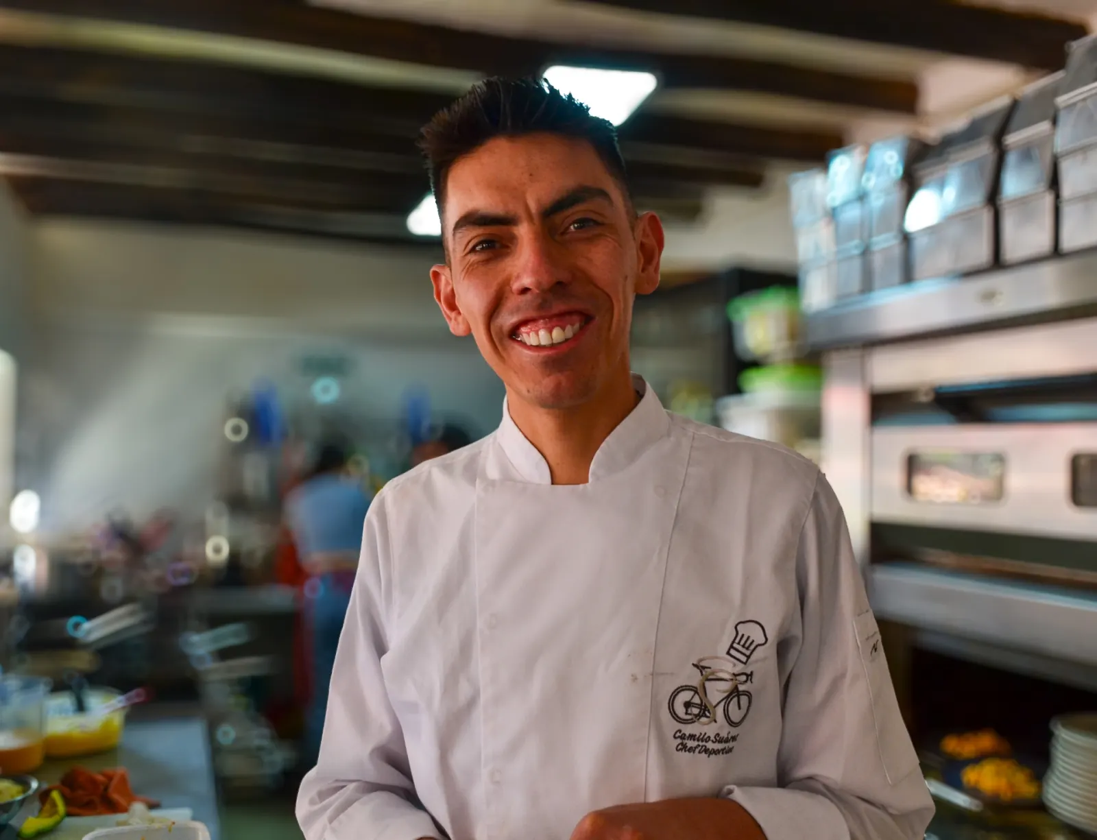 Camilo Suárez Albarracín at the bakery